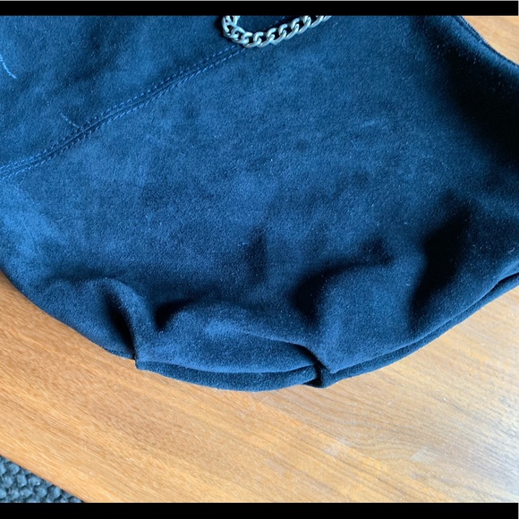 Friis & Company Navy Suede Hobo Bag. - Picture 5 of 8